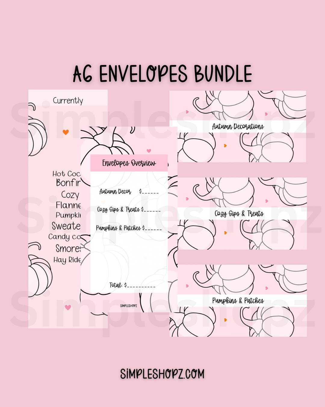 A6 Pumpkin Envelopes Bundle
