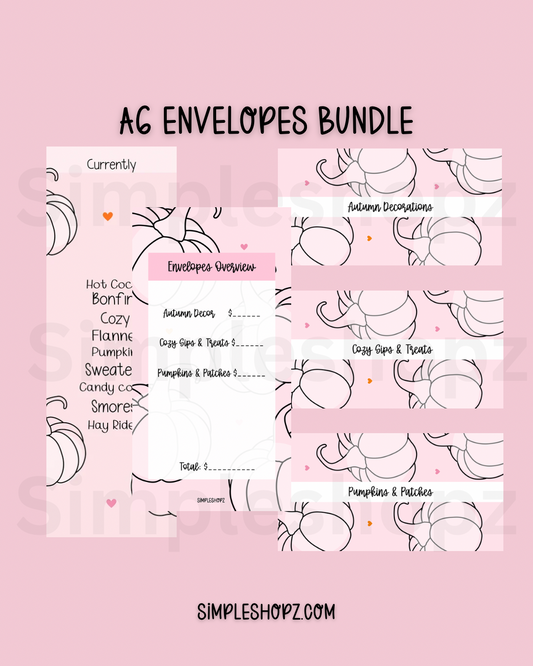 A6 Pumpkin Envelopes Bundle