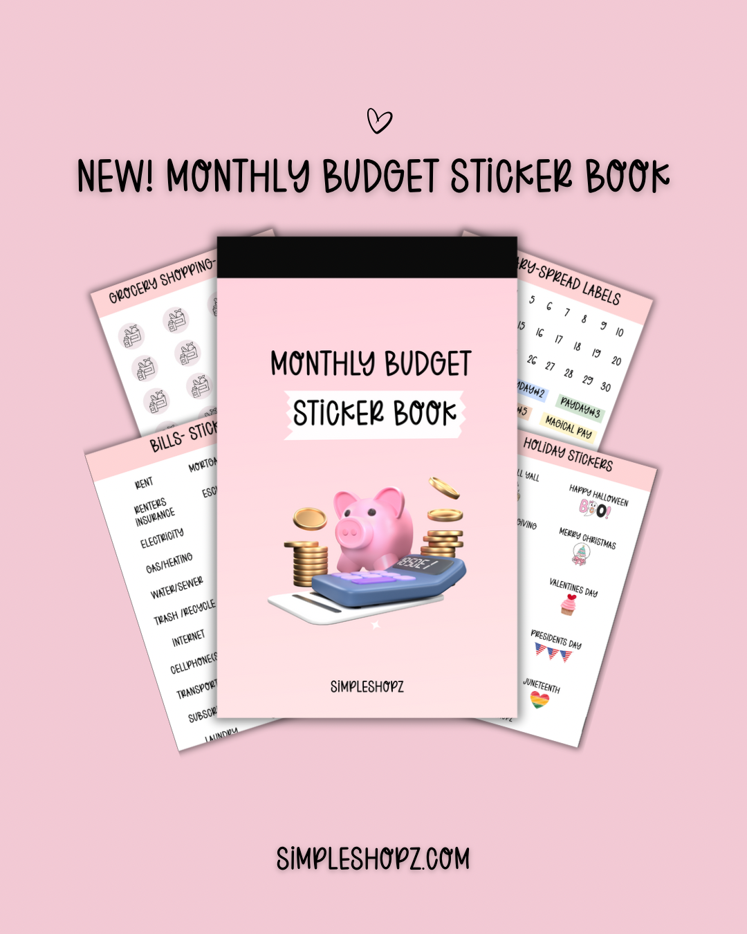 Newly Updated- Monthly Budget Sticker Book