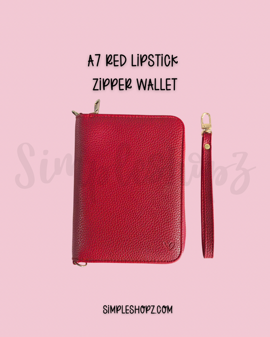 NEW! LIMITED EDITION- A7 Red Lipstick Zipper Wallet