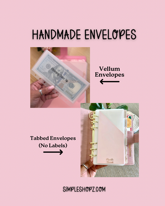 HandMade Envelopes (Vellum/Cardstock Tabbed)