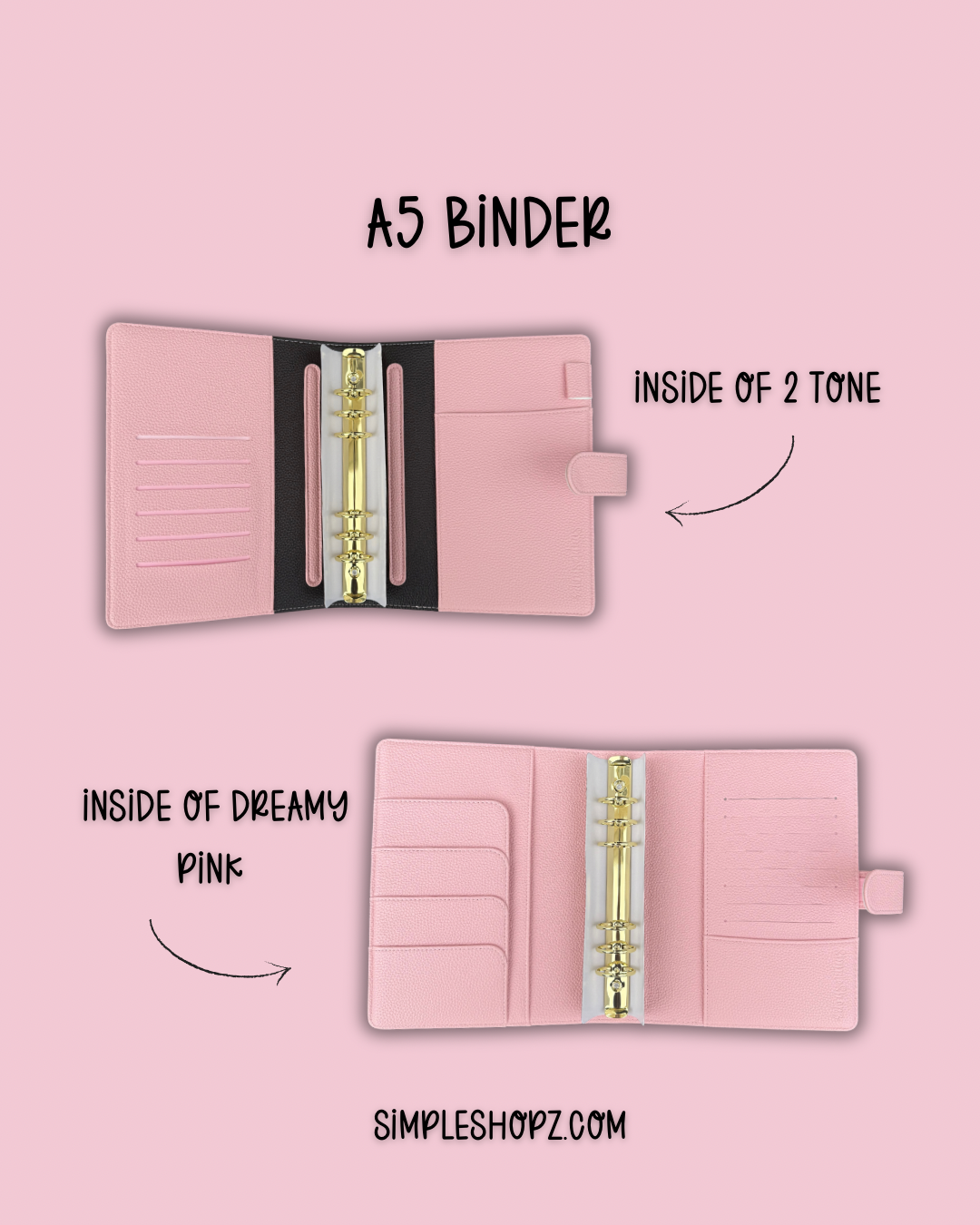 A5 Dreamy Pink Binder