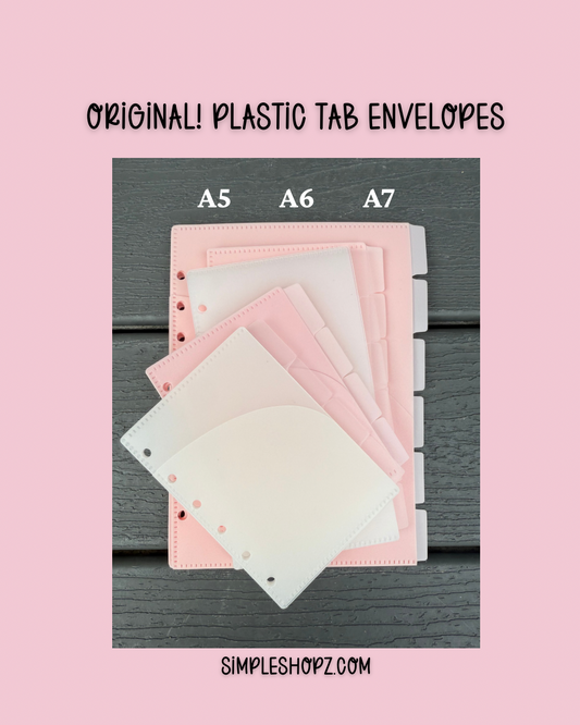 Original! Plastic A5/A6/A7 Double Pocket- Tab Envelopes