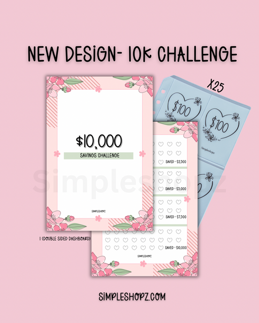 $10,000 Savings Challenge Bundle | Floral Cash Envelope Savings Tracker