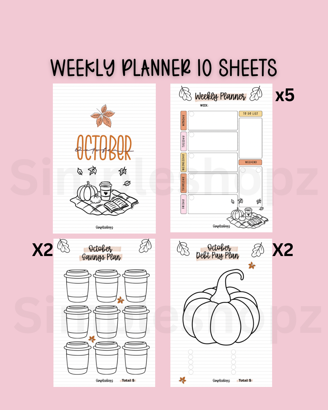 Weekly Planner Sheets (10)