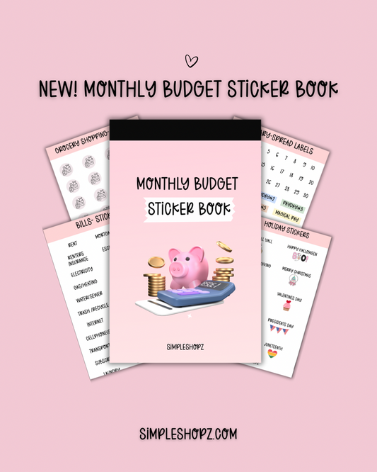 Newly Updated- Monthly Budget Sticker Book