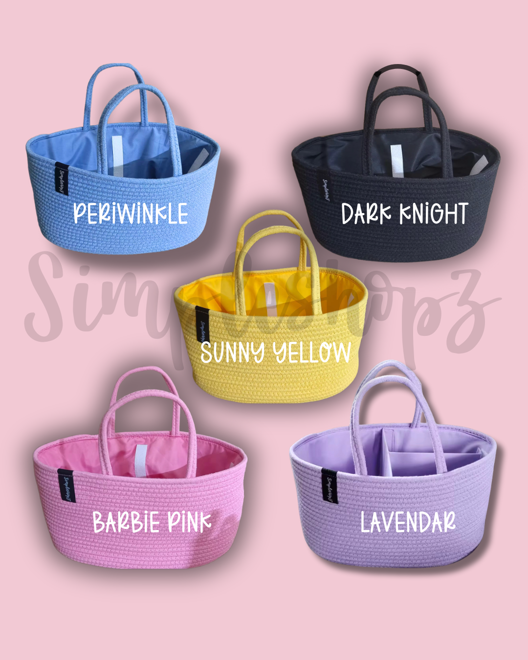 Simpleshopz Caddies 💛🩷💜🖤💙