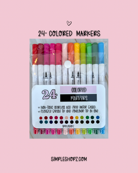 New! 24 colors Markers