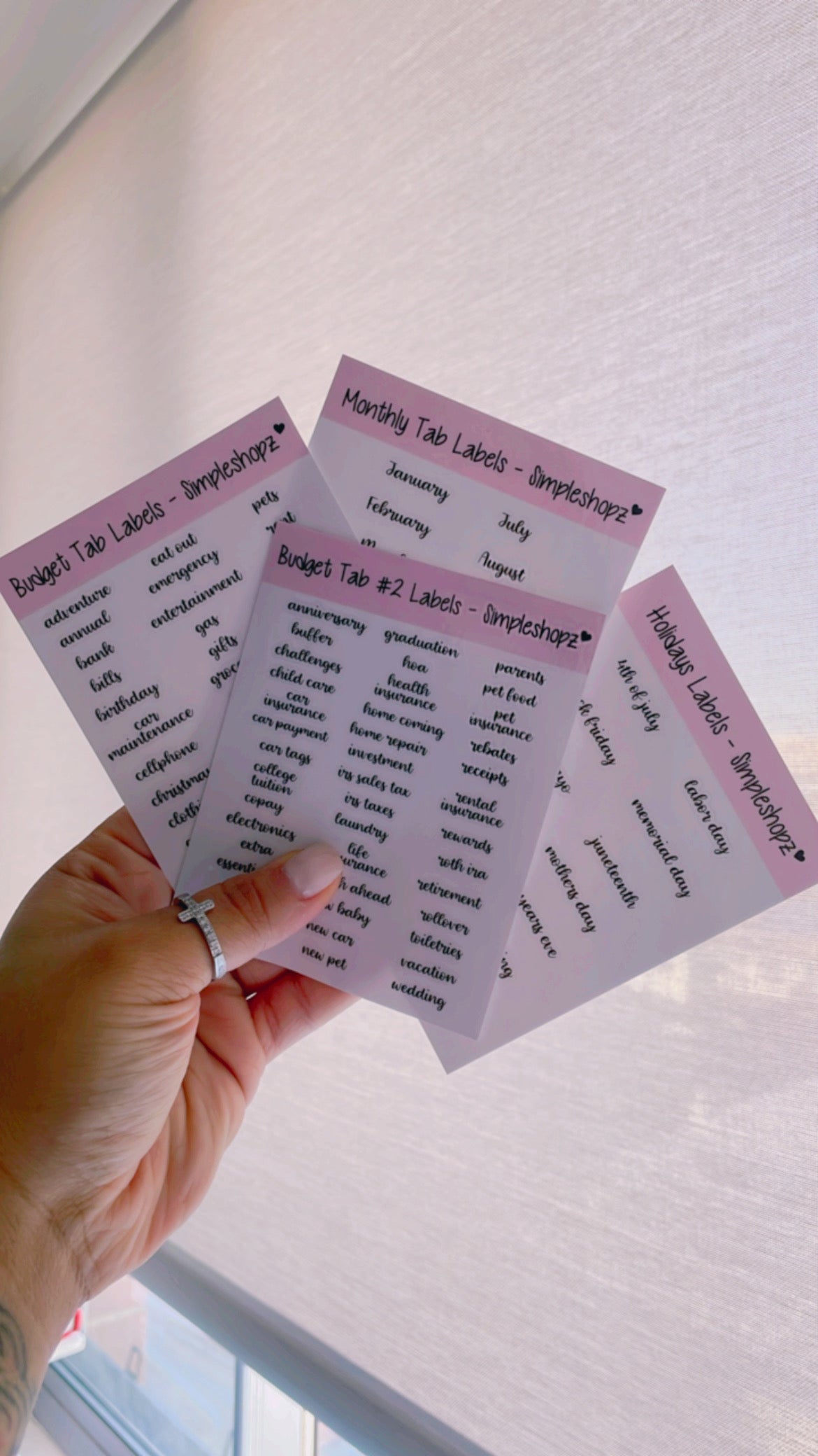 New Color! Tab Labels for A6 & A7 Envelopes – SimpleShopz