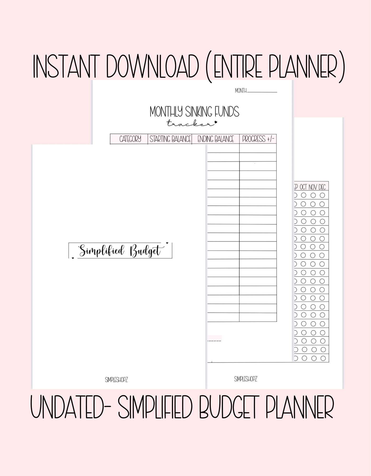 A5 Simplified Budget Planner Instant Download Simpleshopz A5 Simplified Budget Planner Instant Download Simpleshopz