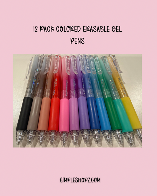 Erasable Gel Pens (12 pack)