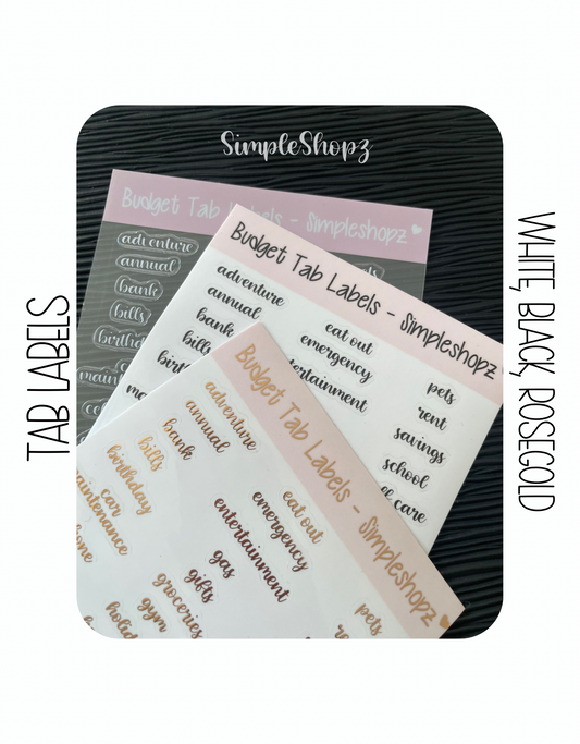 New Color! Tab Labels for A6 & A7 Envelopes
