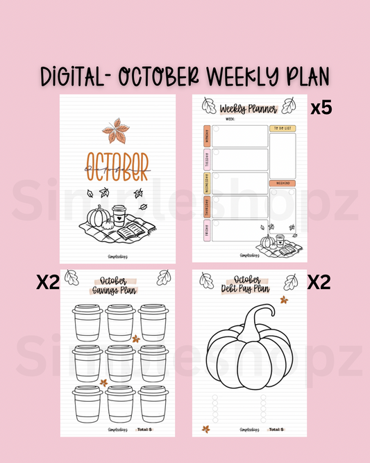 Digital- October Weekly Plan