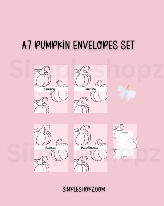 A7 Pumpkin Envelopes Set