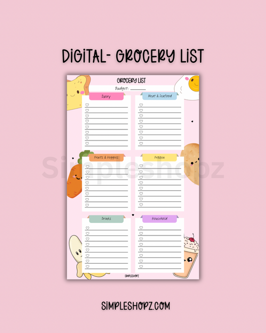 Digital- Grocery List