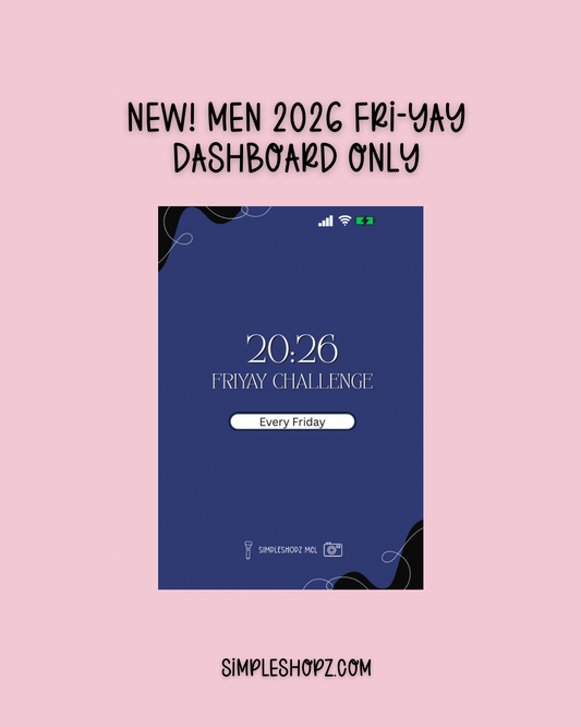 New! Men 2026 Friyay Dashboard ONLY