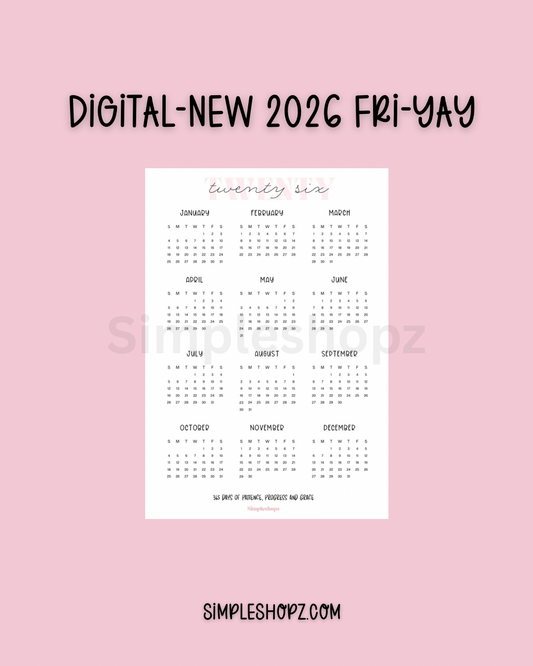 Digital- 2026 Calendar